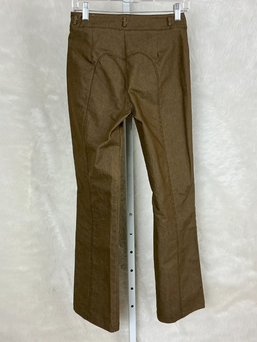 Vintage 90s Y2K Curved Saddle Seam Bottom Slight Flare Pants 6